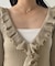【CAPRICIEUX LE'MAGE】カーリーフリルV カーディガン