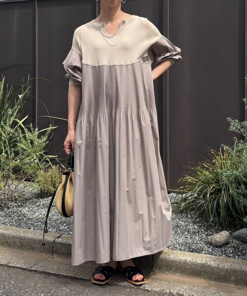 さくらさく専用 ガリャルダ ガランテ ドッキング ワンピース 一枚で主役級／夏でも快適】ドッキングプリーツワンピース｜ガリャルダ