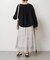 チェックチュールスカート