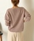 【新色登場/着ぶくれしない】カタアゼ編みVネックニット
