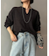 カタアゼ編みVネックニット