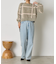 チェック柄シャギーニット