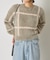 チェック柄シャギーニット