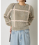 チェック柄シャギーニット