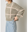 チェック柄シャギーニット