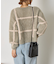 チェック柄シャギーニット