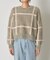 チェック柄シャギーニット