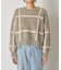 チェック柄シャギーニット