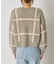 チェック柄シャギーニット