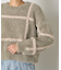 チェック柄シャギーニット