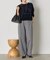 チェック柄シャギーニット