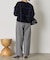 チェック柄シャギーニット