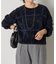 チェック柄シャギーニット