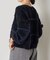 チェック柄シャギーニット