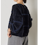 チェック柄シャギーニット
