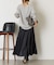 ナイロンピンタックフレアスカート