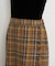 チェックフリンジタイトスカート