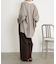 微起毛配色ワイドパンツ