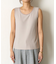 【ほんのり透けニュアンス】チュール付リブタンク