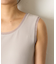 【ほんのり透けニュアンス】チュール付リブタンク