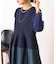 【体系カバー/上品】ペプラム切替ワンピース