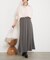 【ウエストゴム/楽チン】ワッシャーツイルロングスカート