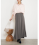 【ウエストゴム/楽チン】ワッシャーツイルロングスカート