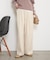 【ゆるっと美シルエット】ウエストギャザーワイドパンツ