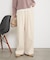 【ゆるっと美シルエット】ウエストギャザーワイドパンツ