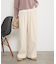 【ゆるっと美シルエット】ウエストギャザーワイドパンツ