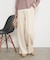 【ゆるっと美シルエット】ウエストギャザーワイドパンツ