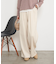 【ゆるっと美シルエット】ウエストギャザーワイドパンツ