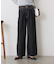 【2タック/やわからデニム】ウエストフリルデニムパンツ
