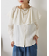 ネックラッフルブラウス