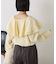 ネックラッフルブラウス