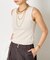 【シャツのインナーに最適◎】リブタンクトップ