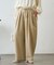 【美脚が叶うワイド】リボンタックワイドパンツ