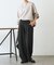 【美脚が叶うワイド】リボンタックワイドパンツ