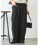 【美脚が叶うワイド】リボンタックワイドパンツ