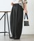 【美脚が叶うワイド】リボンタックワイドパンツ