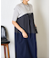 【体型カバー◎】バイカラー切替ワンピース