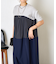 【体型カバー◎】バイカラー切替ワンピース