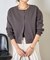 【ロングシーズン使える】金ボタンクルーニットカーディガン