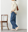ステッチストレートデニムパンツ