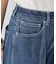 ステッチストレートデニムパンツ
