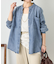 バックギャザーデニムシャツ