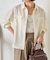 袖口シャーリングWポケットシャツ