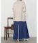 異素材デニム切替スカート