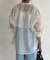 シアーバックラッフルシャツ