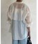 シアーバックラッフルシャツ